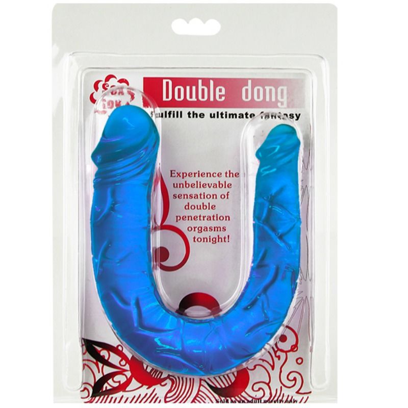 Dildo Doppia Estremità Baile — TPR Traslucido, 30,5 cm