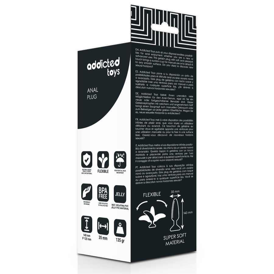 Plug Anale per Principianti Addicted Toys — TPR, 13,5 cm