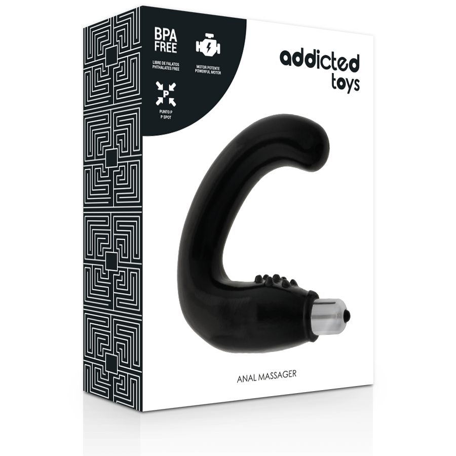 Massaggiatore Prostatico Addicted Toys — TPR, Nero