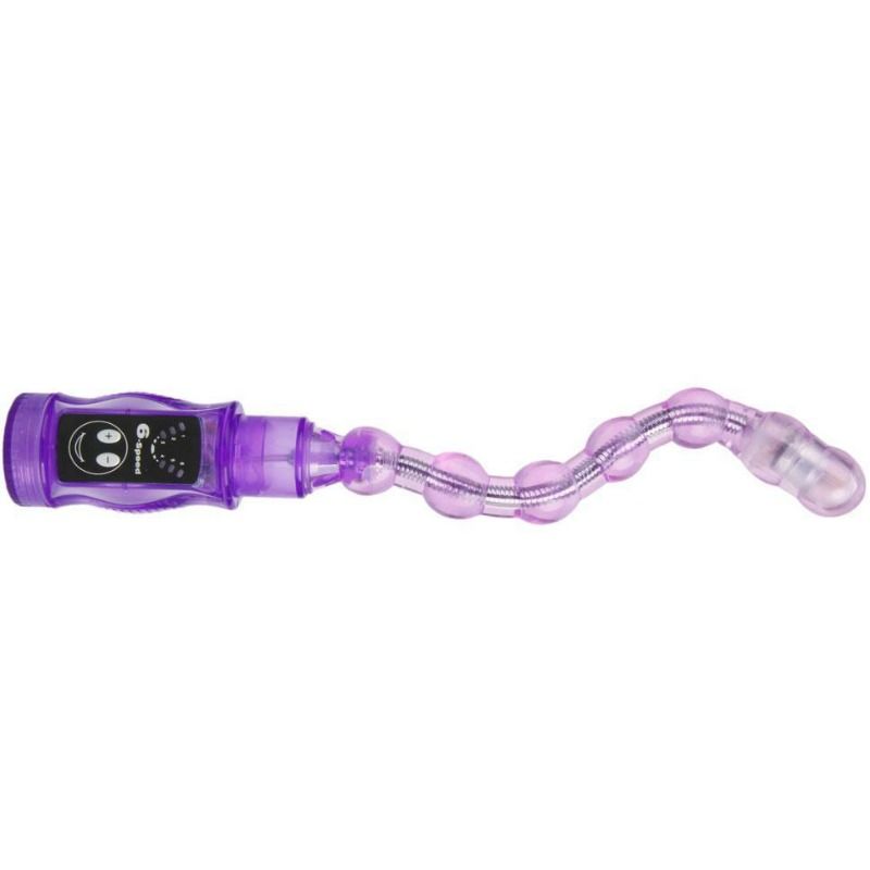 Plug Anale con Perline Vibrante Baile Distortion — Lilla
