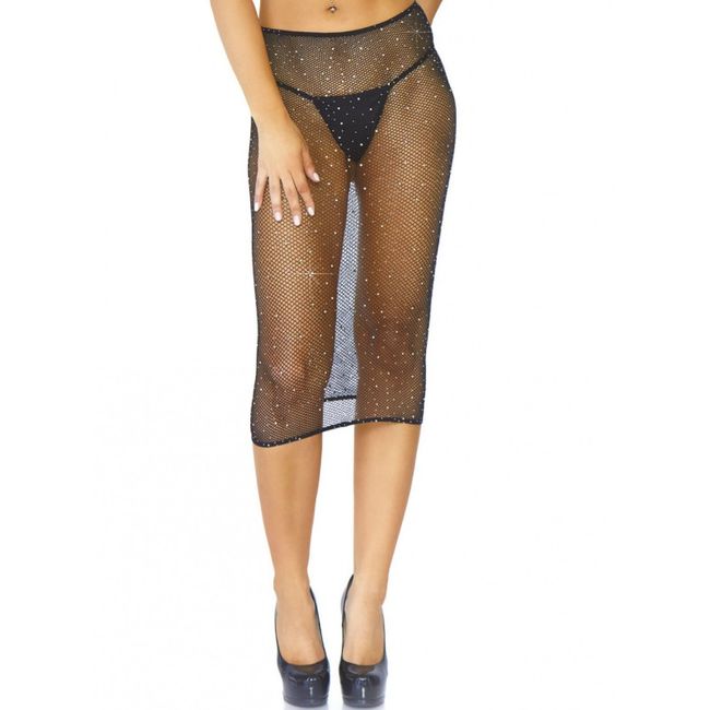 Vestito a Rete Cristallizzata Leg Avenue Multidress — Nero