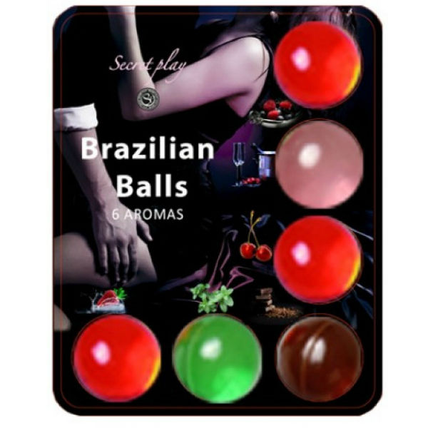 Palline Lubrificanti Erotiche Secretplay Brazilian Balls — 6 pz