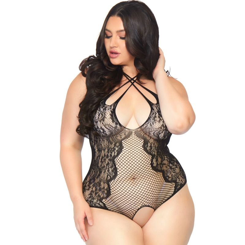 Body Erotico Senza Cavallo Leg Avenue — Rete e Pizzo, 1X-2X