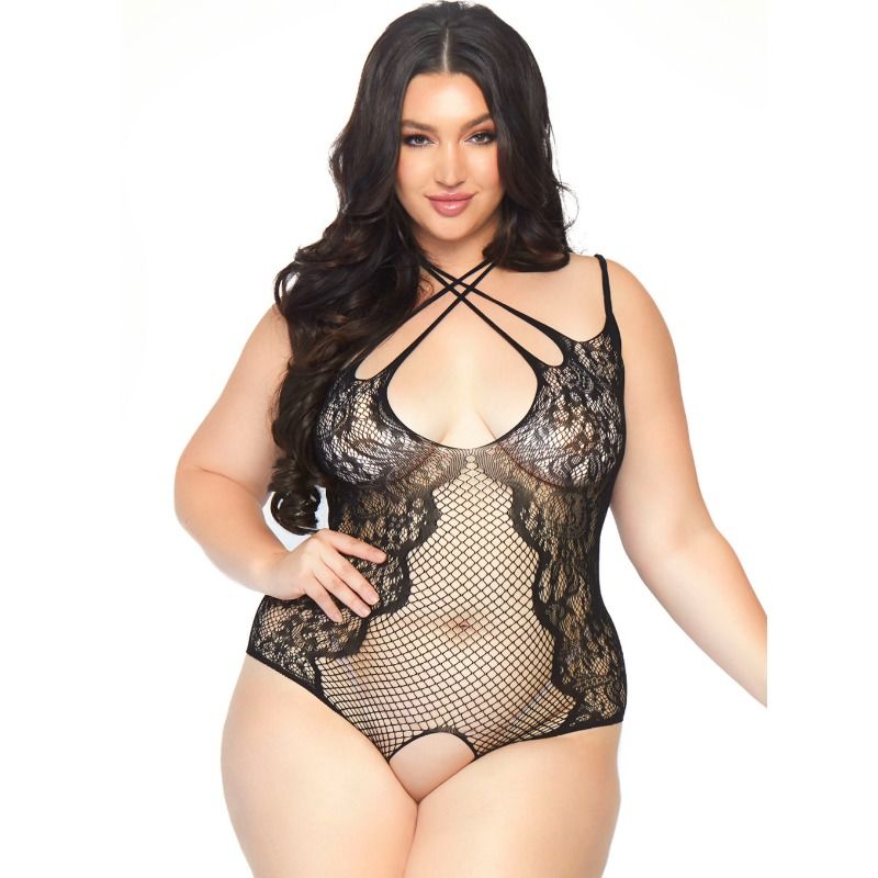 Body Erotico Senza Cavallo Leg Avenue — Rete e Pizzo, 1X-2X