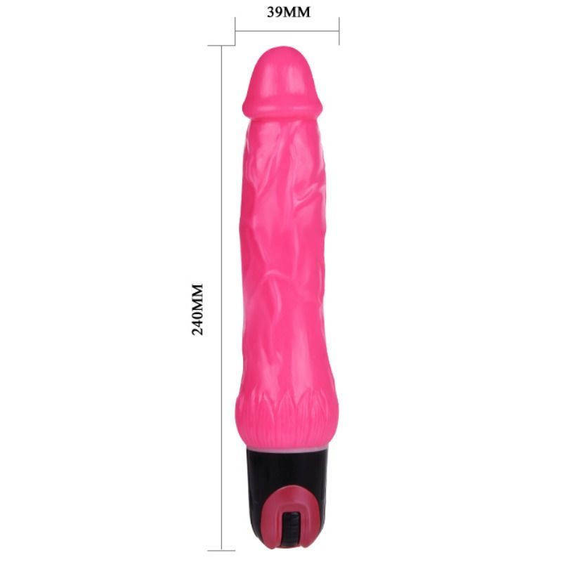 Dildo Realistico Vibrante Baile Daaply Pleasure — TPR, Rosa