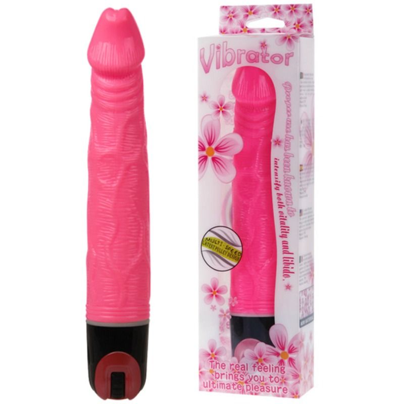 Dildo Realistico Vibrante Baile — TPR, 21.5 cm, Rosa