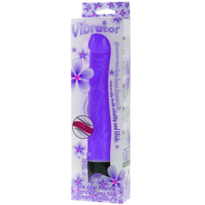 Dildo Realistico Vibrante Baile — TPR Venato, 21.5 cm Viola