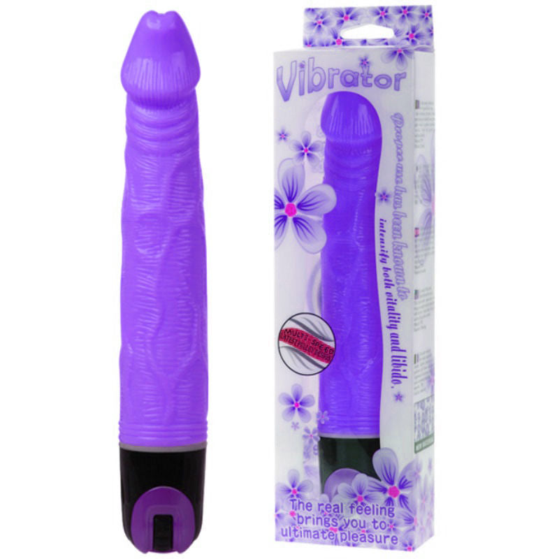 Dildo Realistico Vibrante Baile — TPR Venato, 21.5 cm Viola