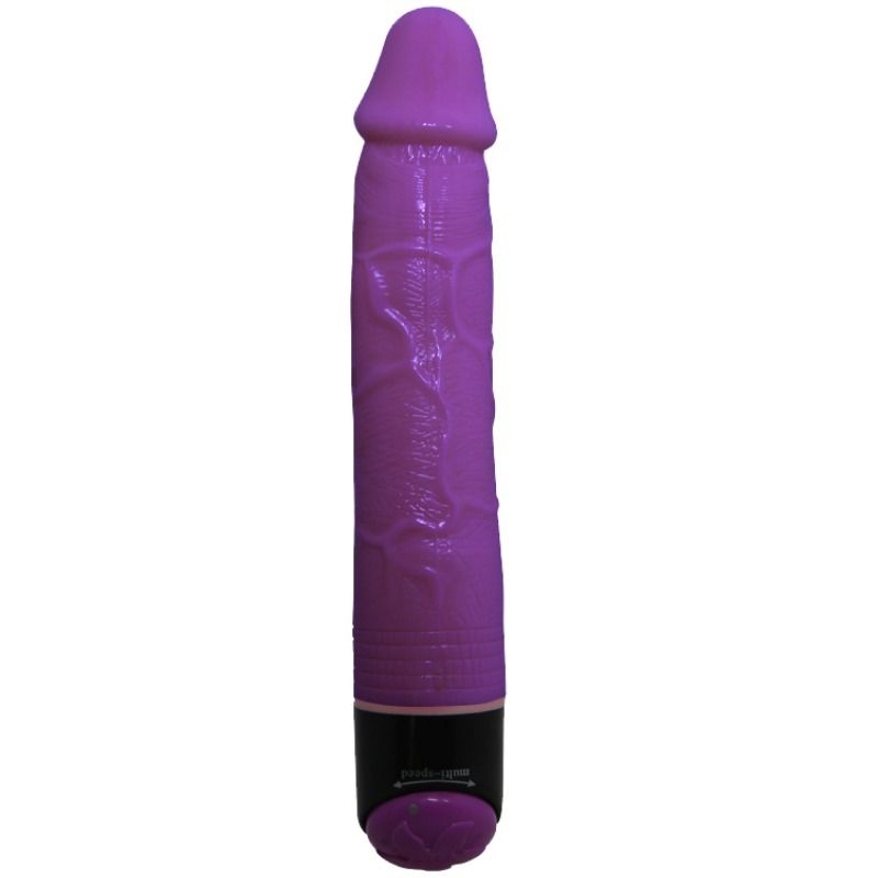 Dildo Realistico Vibrante Baile — TPR Morbido 23 cm, Lilla