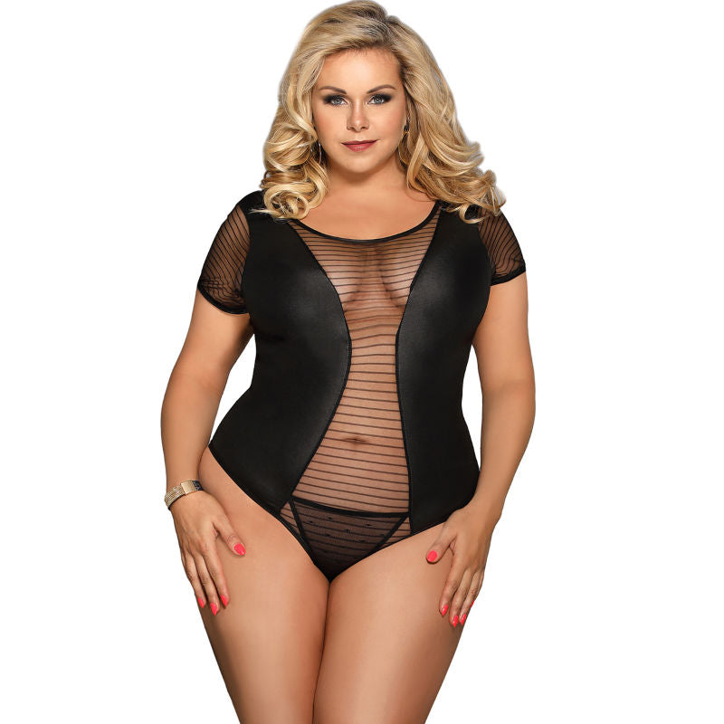 Body Erotico Manica Corta Subblime Queen Plus — Taglie Forti
