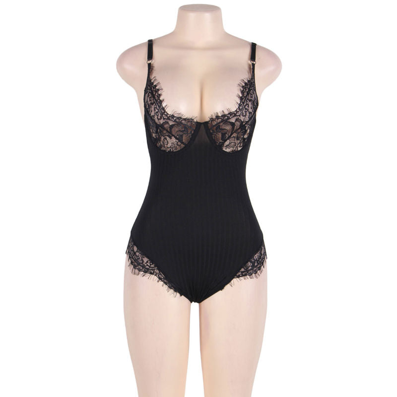 Lingerie Sexy Teddy Subblime Queen Plus — Frange Nere