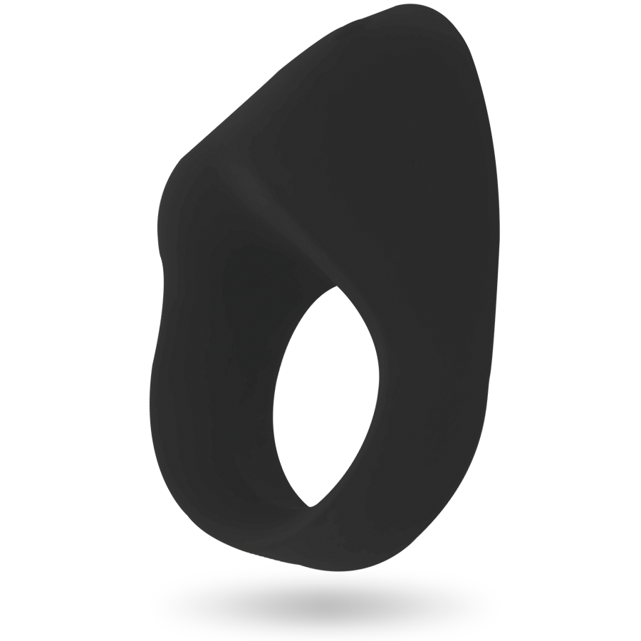 Anello Fallico Vibrante Ricaricabile Intense OTO — Silicone Nero