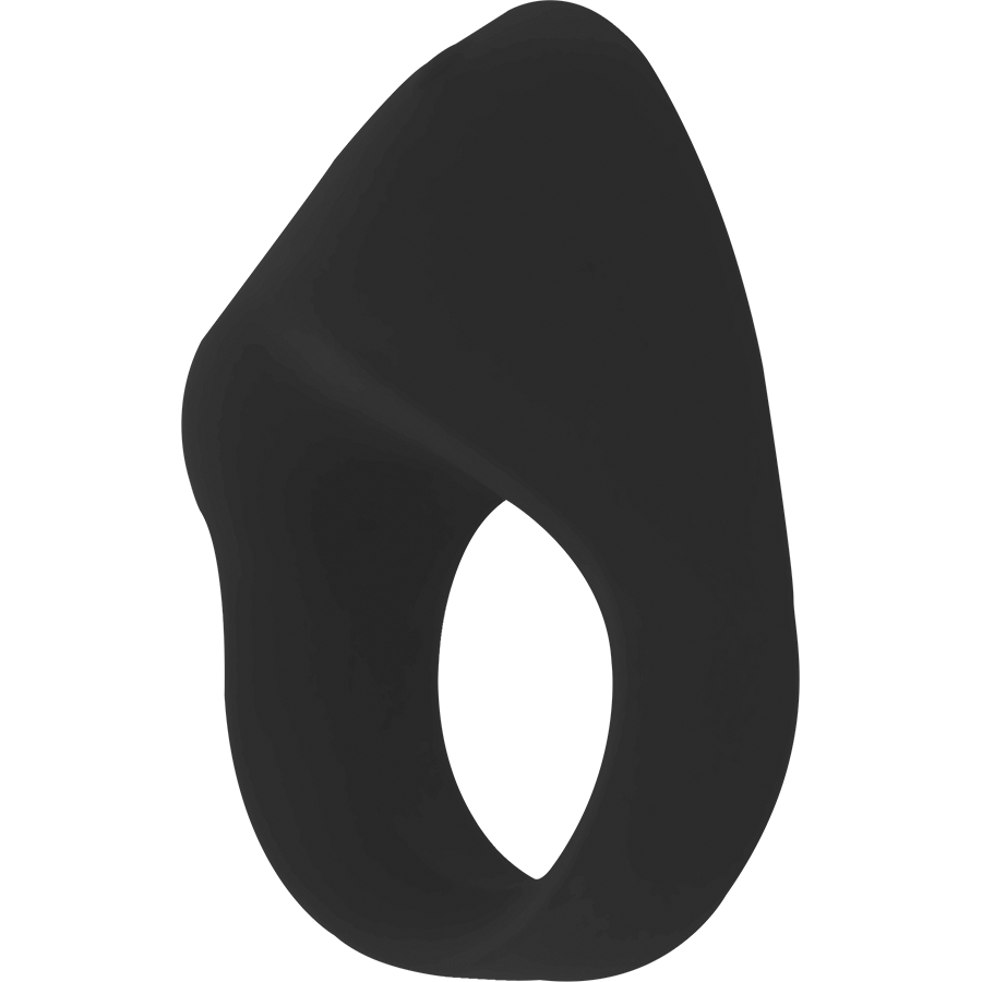 Anello Fallico Vibrante Ricaricabile Intense OTO — Silicone Nero
