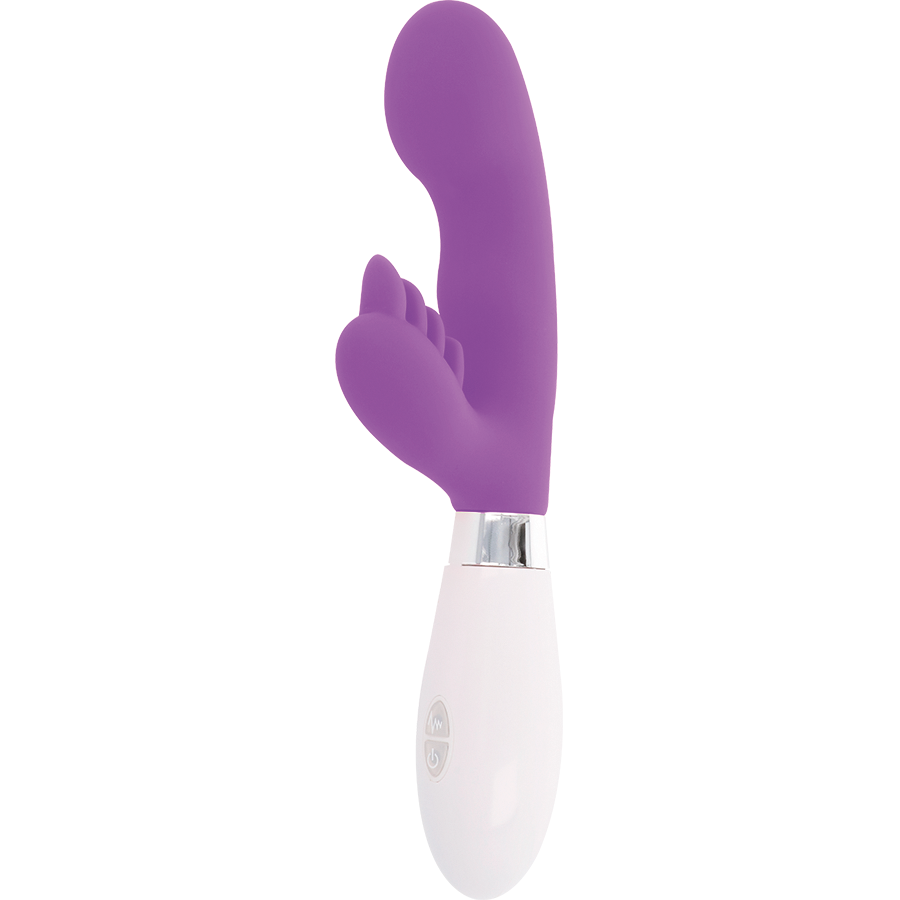 Vibratore Rabbit Glossy Elvis — Silicone, 10 Funzioni, Viola