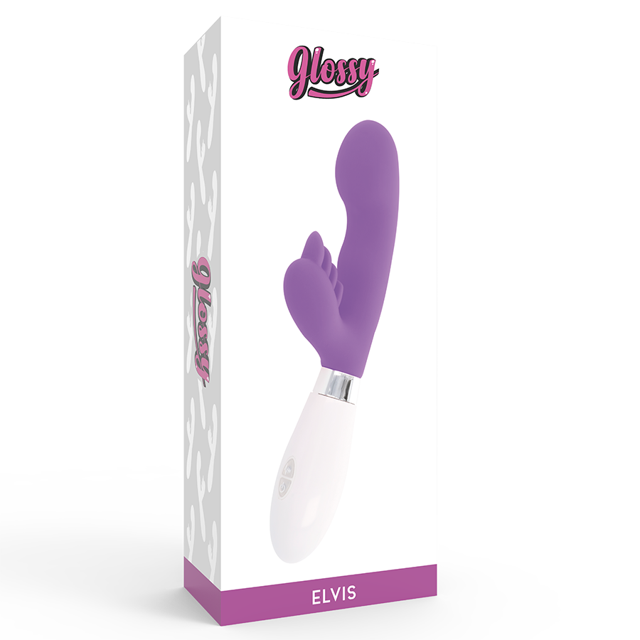 Vibratore Rabbit Glossy Elvis — Silicone, 10 Funzioni, Viola