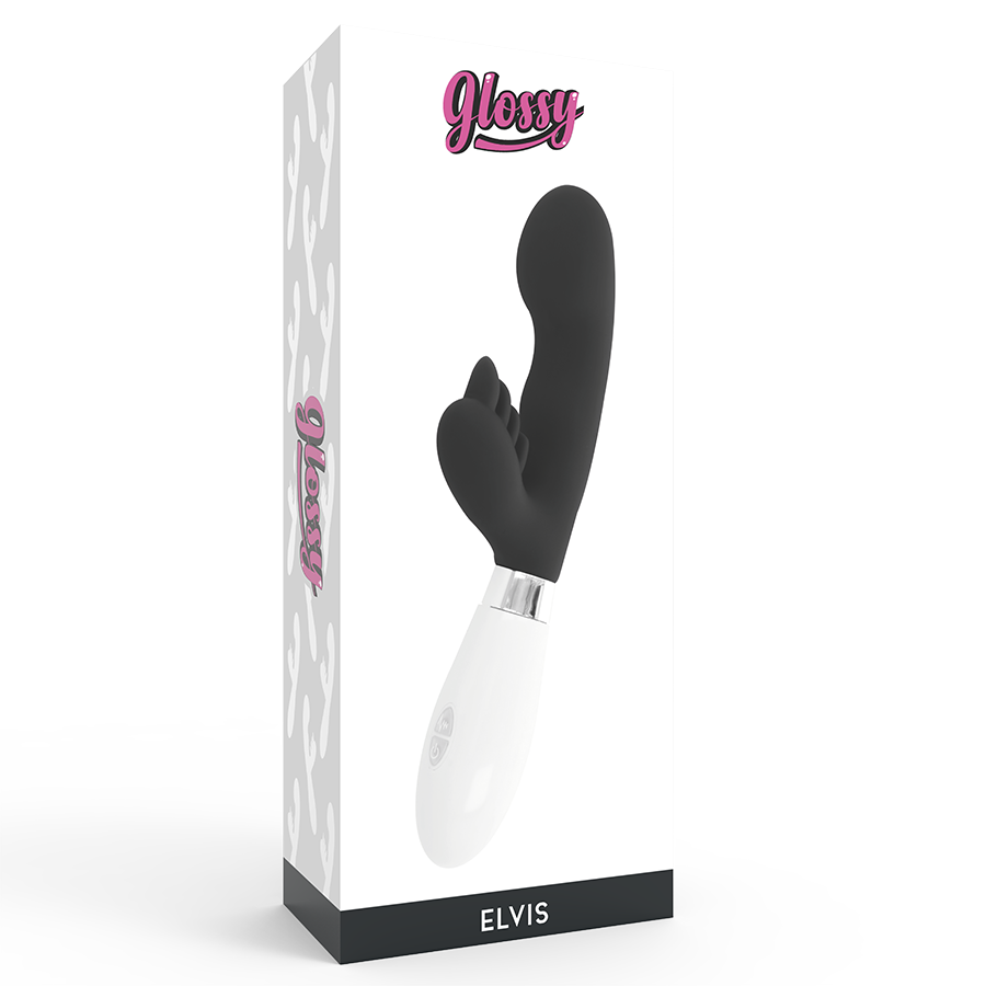 Vibratore Rabbit Bimotore Glossy Elvis — Silicone, 10 Funzioni