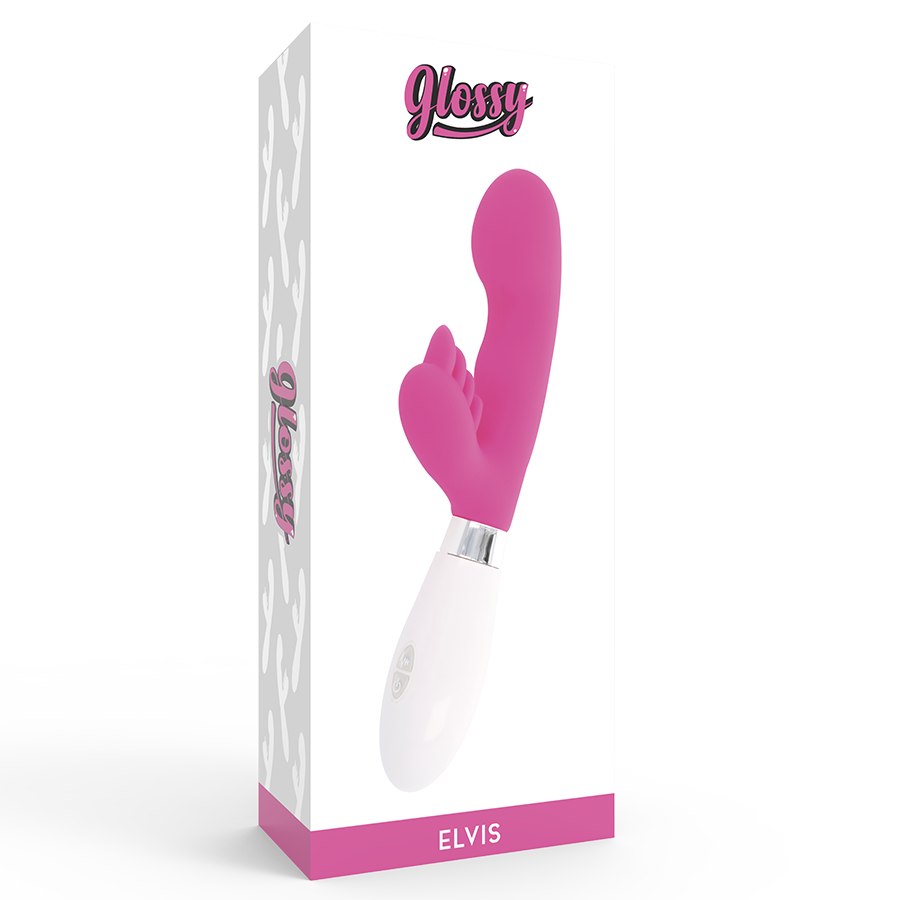 Vibratore Rabbit Bimotore Glossy Elvis — Silicone, 10 Funzioni