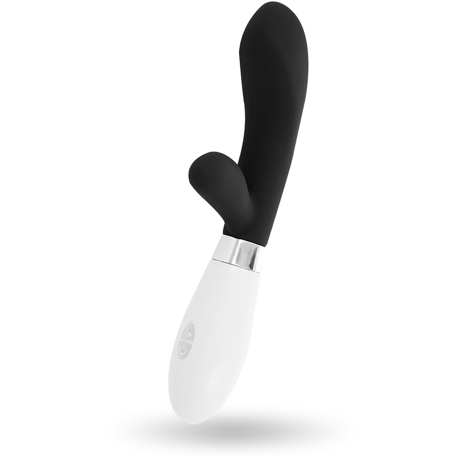 Vibratore Rabbit Glossy Jackson — Silicone, 10 Funzioni, Nero