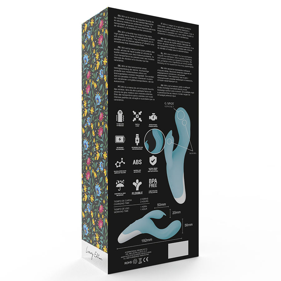 Vibratore Rabbit Punto G e Clitoride MIA Dresde — Silicone
