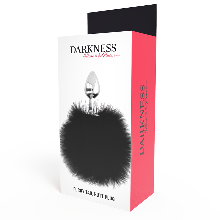 Plug Anale con Coda Darkness — 7 cm, Nero