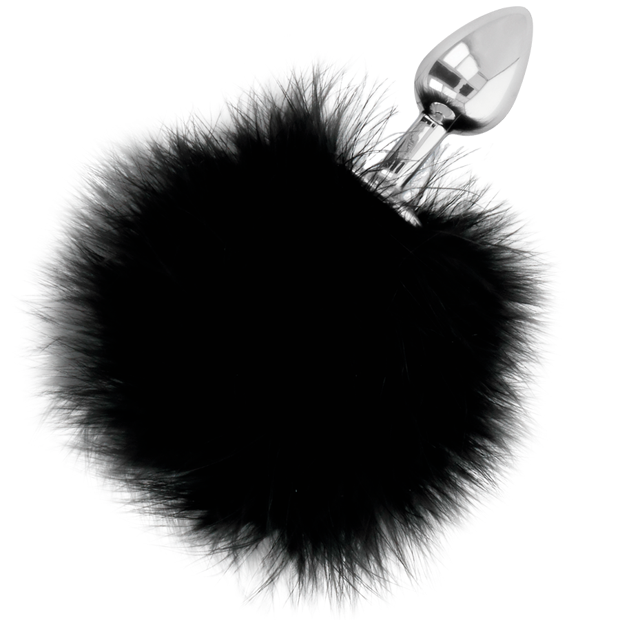 Plug Anale con Coda Darkness — 7 cm, Nero