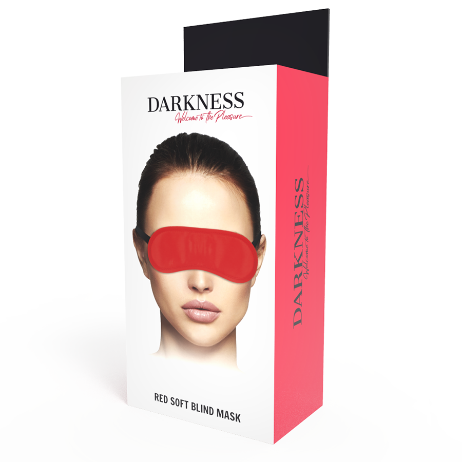 Benda per Occhi in Raso Darkness — Regolabile, Rossa