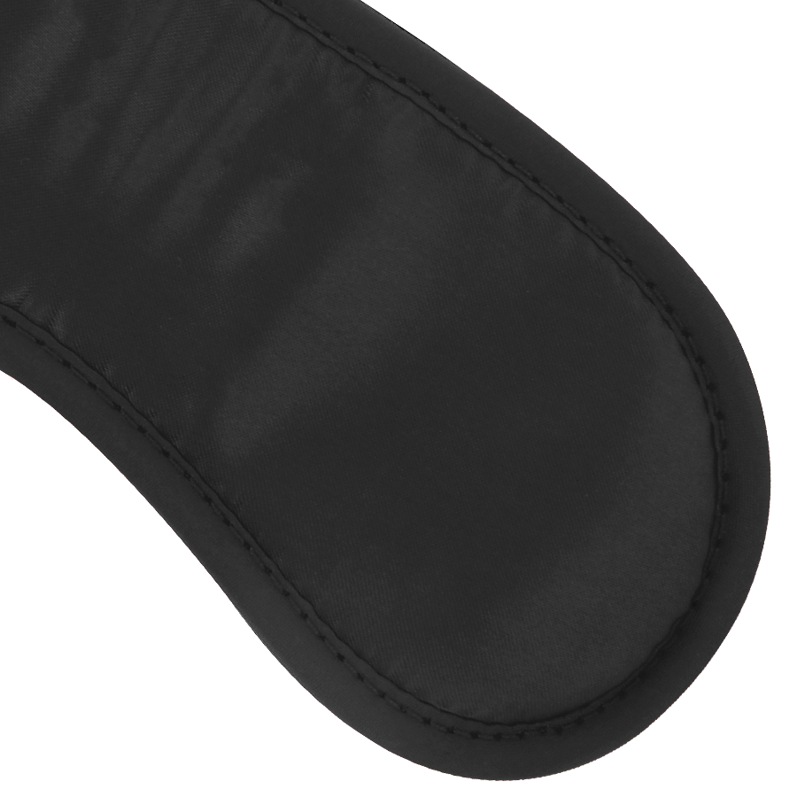 Benda per Occhi BDSM Darkness — Raso Nero, Fascia Regolabile