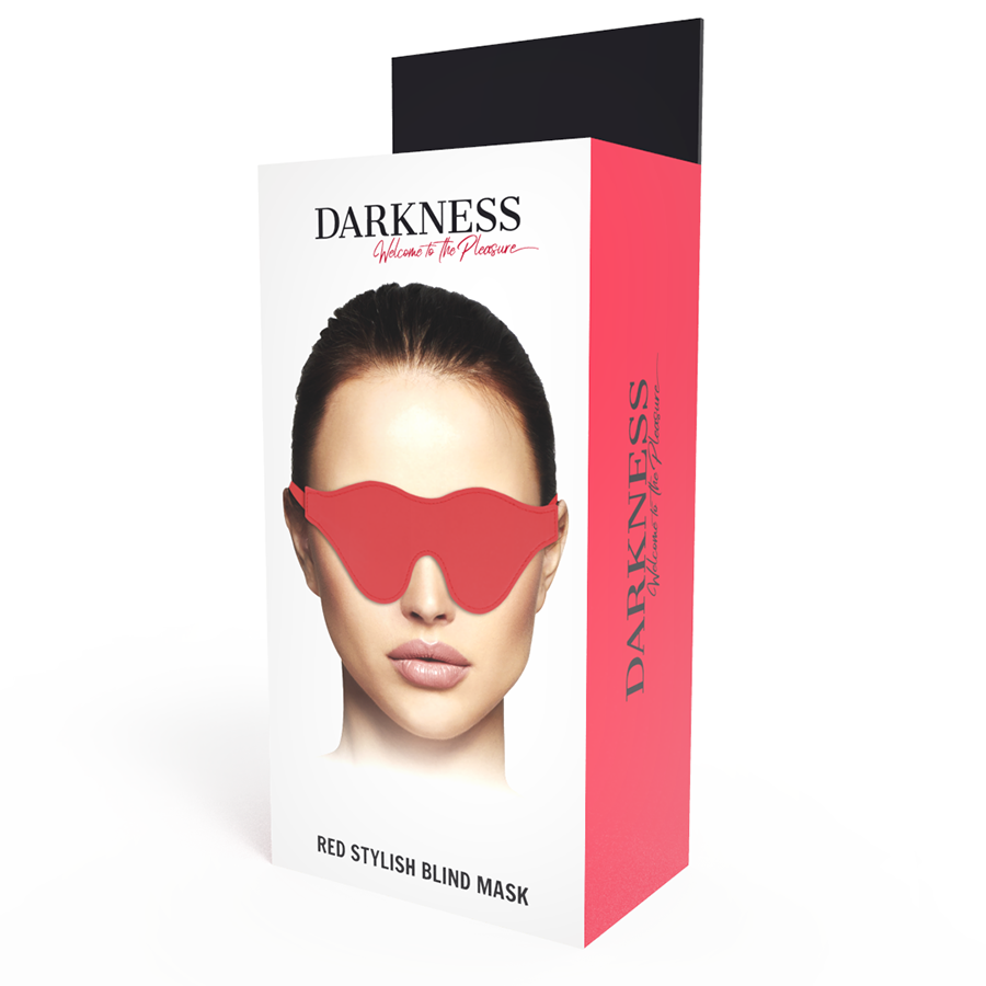 Benda per Occhi BDSM Darkness — PVC, Rossa