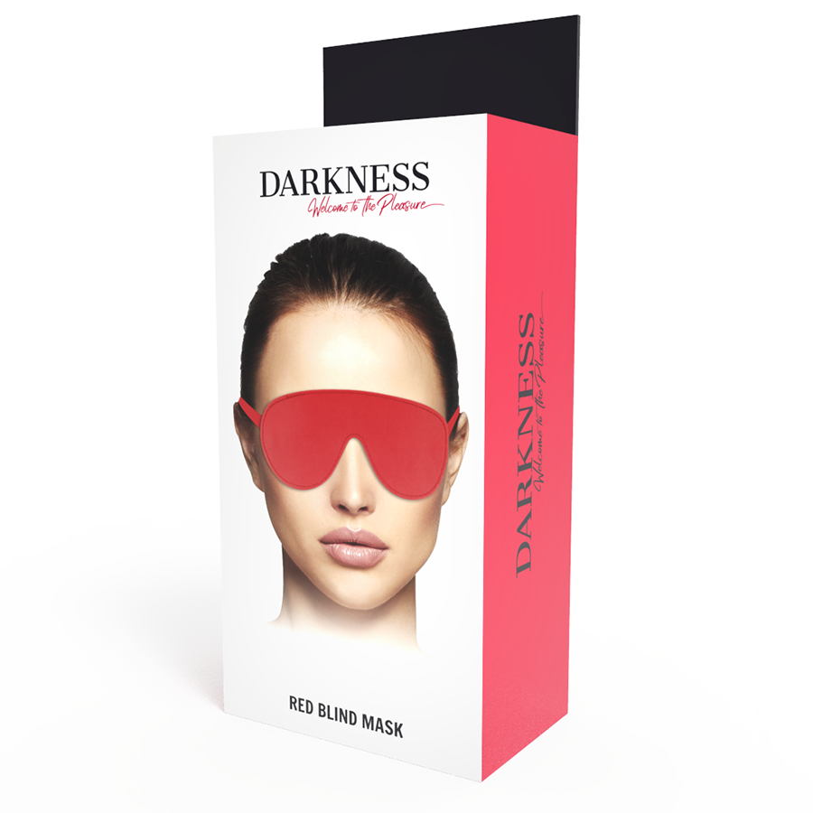 Benda per Occhi BDSM Darkness — PVC Rossa, Fascia Elastica