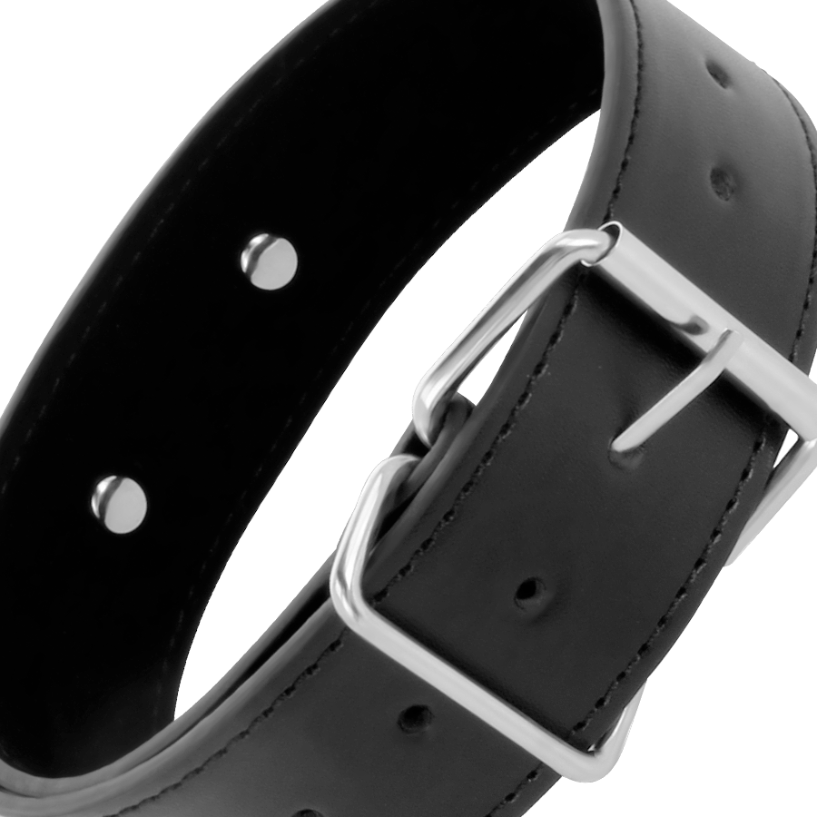 Collare Posturale BDSM Darkness — Catena in Pelle, Regolabile