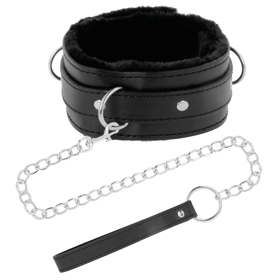 Collare BDSM Posturale Darkness — con Guinzaglio a Catena