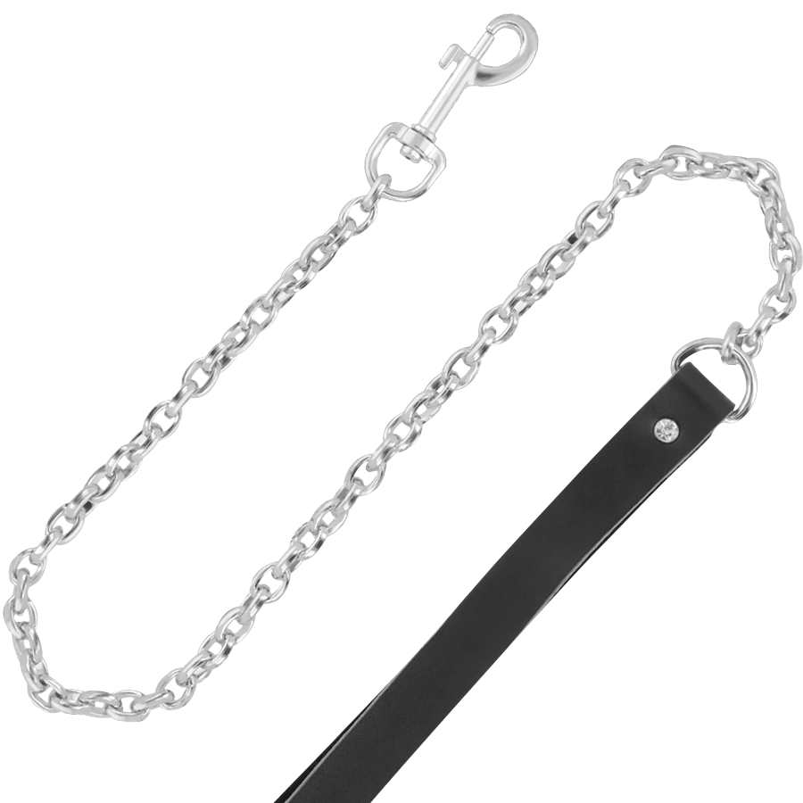 Collare BDSM con Guinzaglio Darkness — Pelle, Imbottito