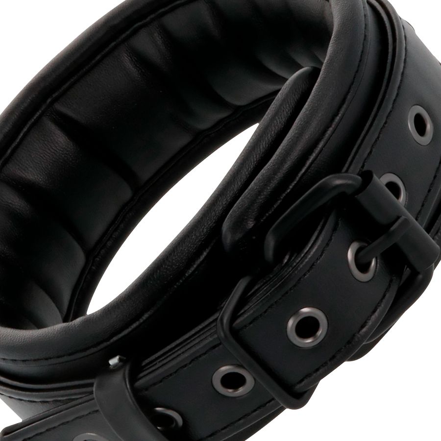 Collare BDSM con Guinzaglio Posturale Darkness — Regolabile
