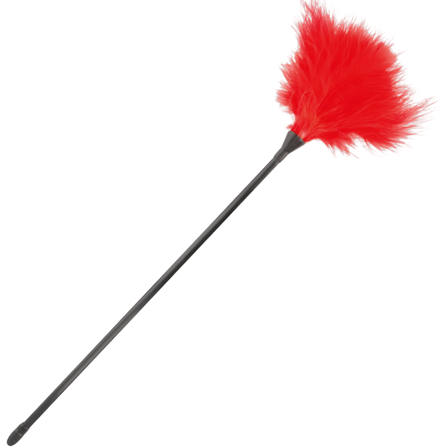 Penna con Piume per Giochi Sensuali Darkness — 42 cm, Rosso