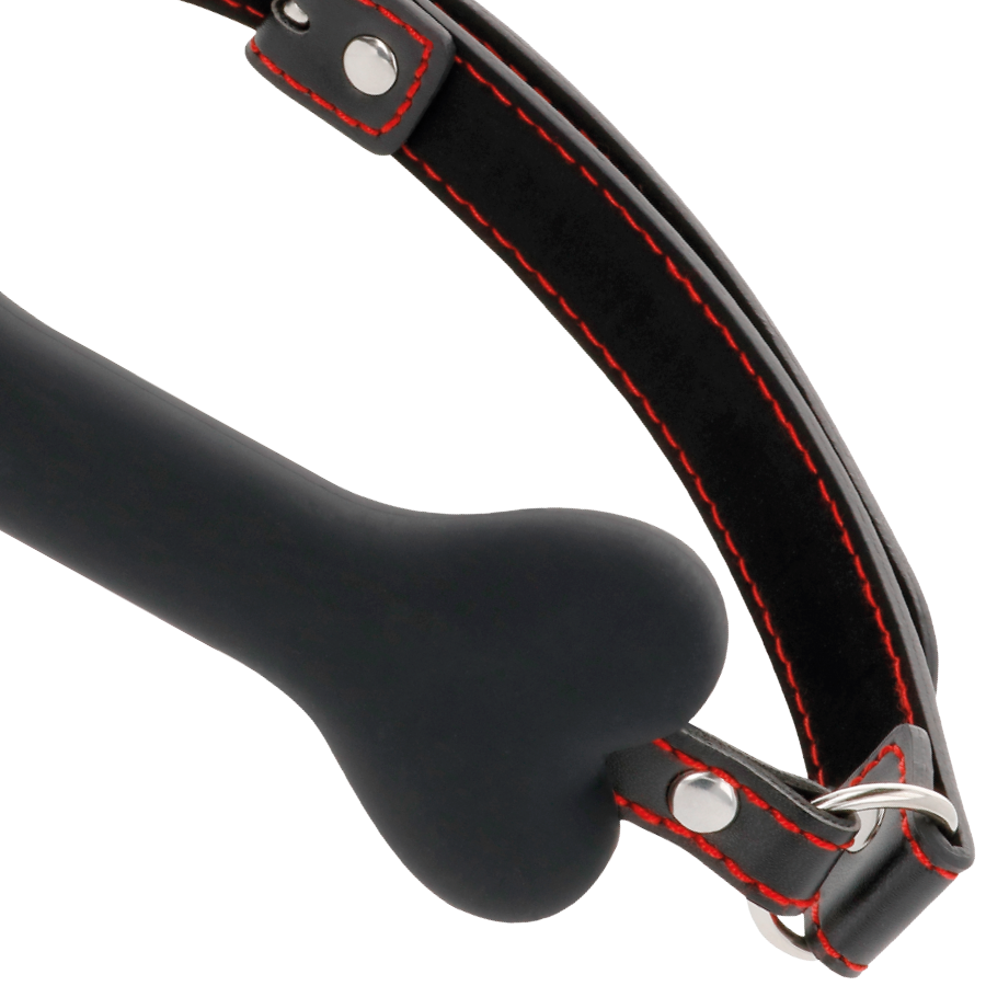 Bavaglio BDSM a Forma di Osso Darkness — Silicone, 14,8 cm