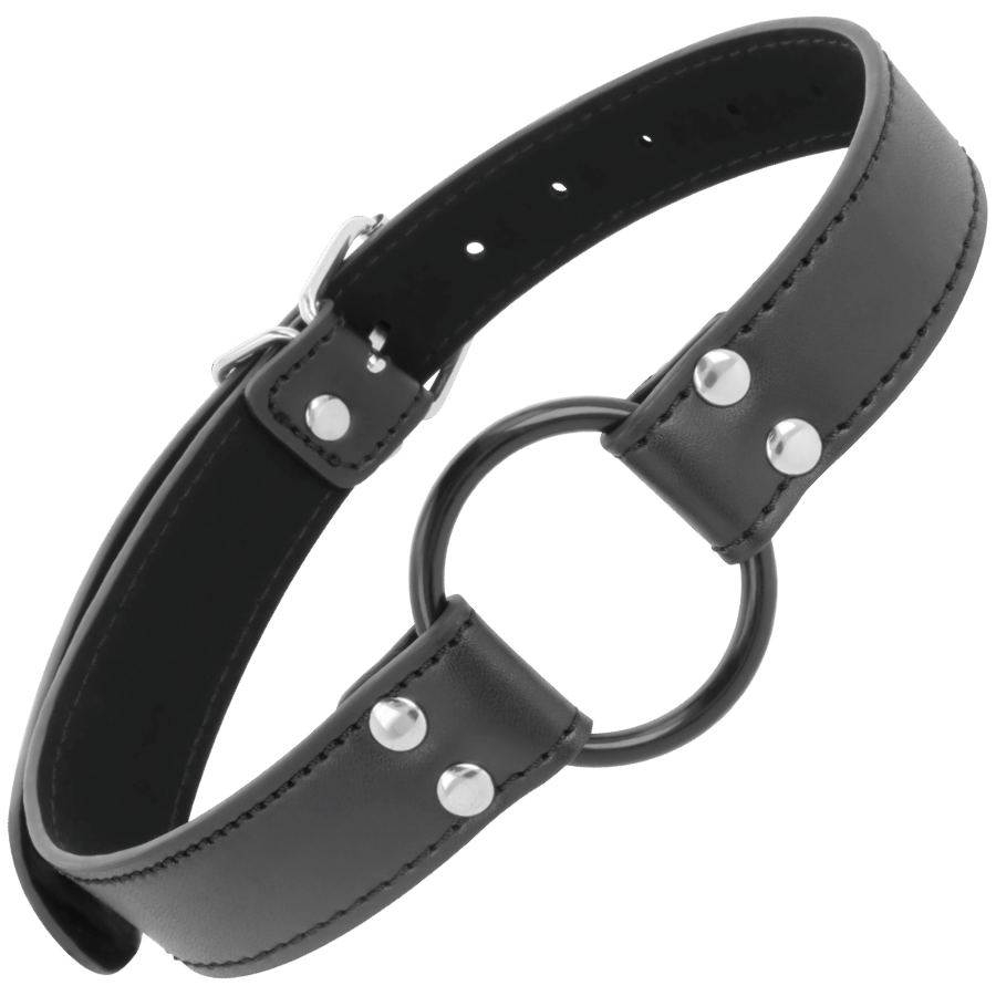 Bavaglio ad Anello BDSM Darkness — Cinturini in Pelle, 3,6 cm