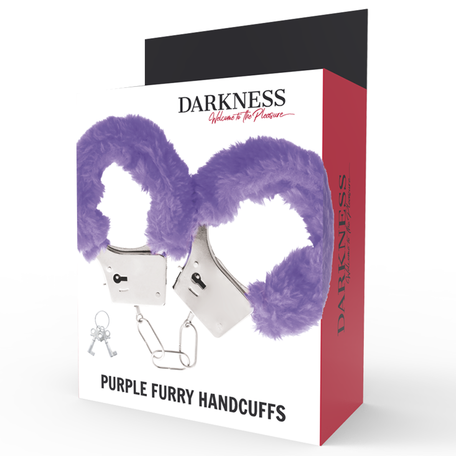 Manette BDSM in Metallo Foderate Darkness — con Catena