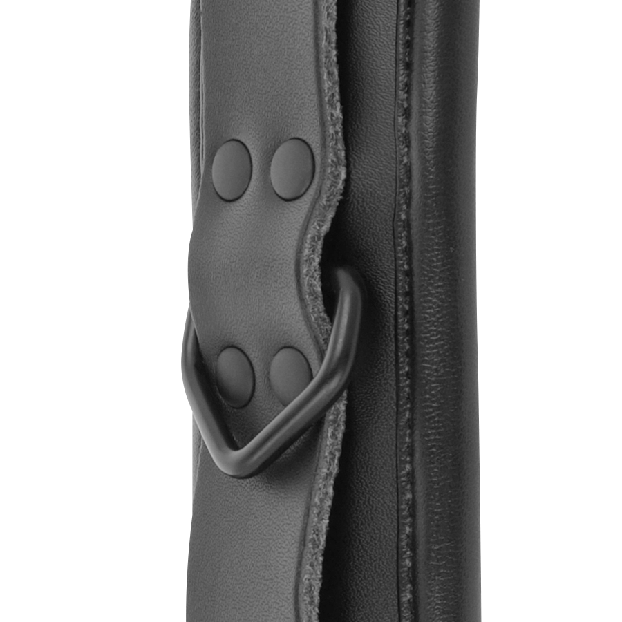 Manette BDSM Caviglia Regolabili Darkness — Ecopelle Nera
