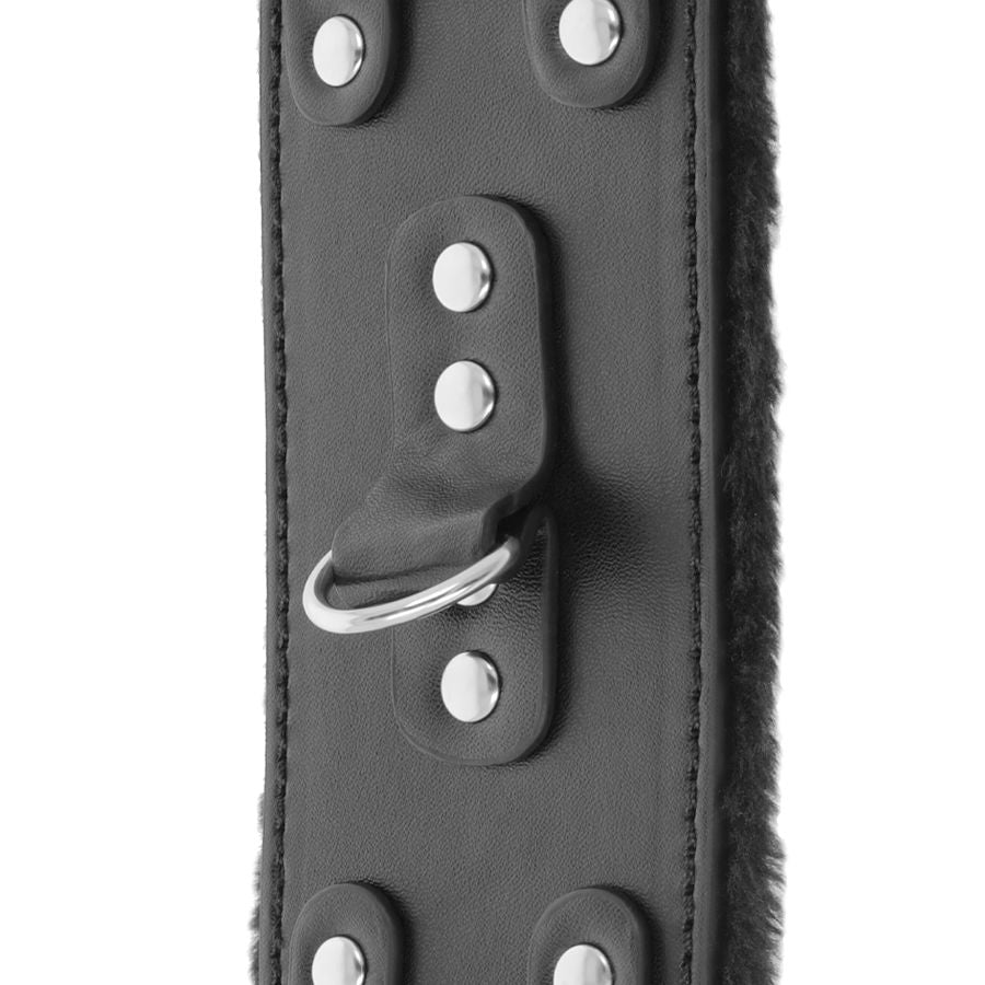 Manette BDSM Regolabili in Pelle Darkness — Polsini Neri