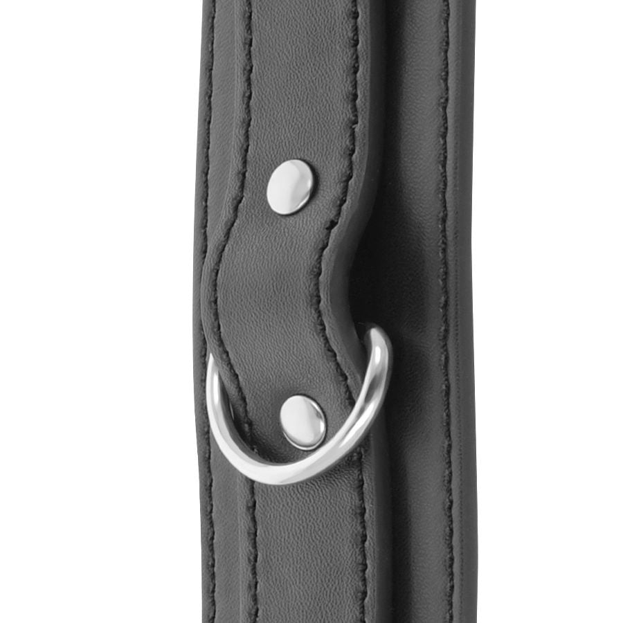 Manette BDSM Regolabili Darkness — Pelle PVC, Doppio Rinforzo