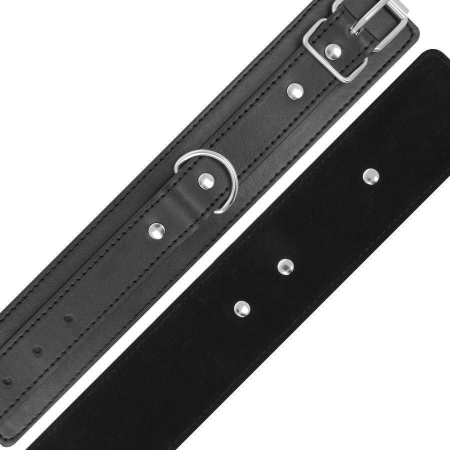 Manette BDSM Regolabili Darkness — Pelle PVC, Doppio Rinforzo