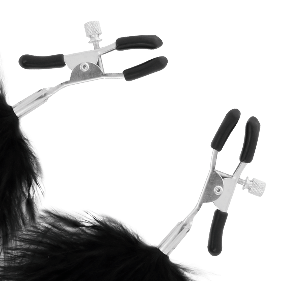 Morsetti per Capezzoli Regolabili Darkness Pom-Pom 2 — BDSM