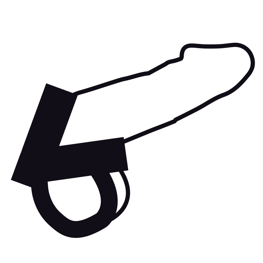 Anello Fallico in Pelle Darkness — Pene e Testicoli, Regolabile