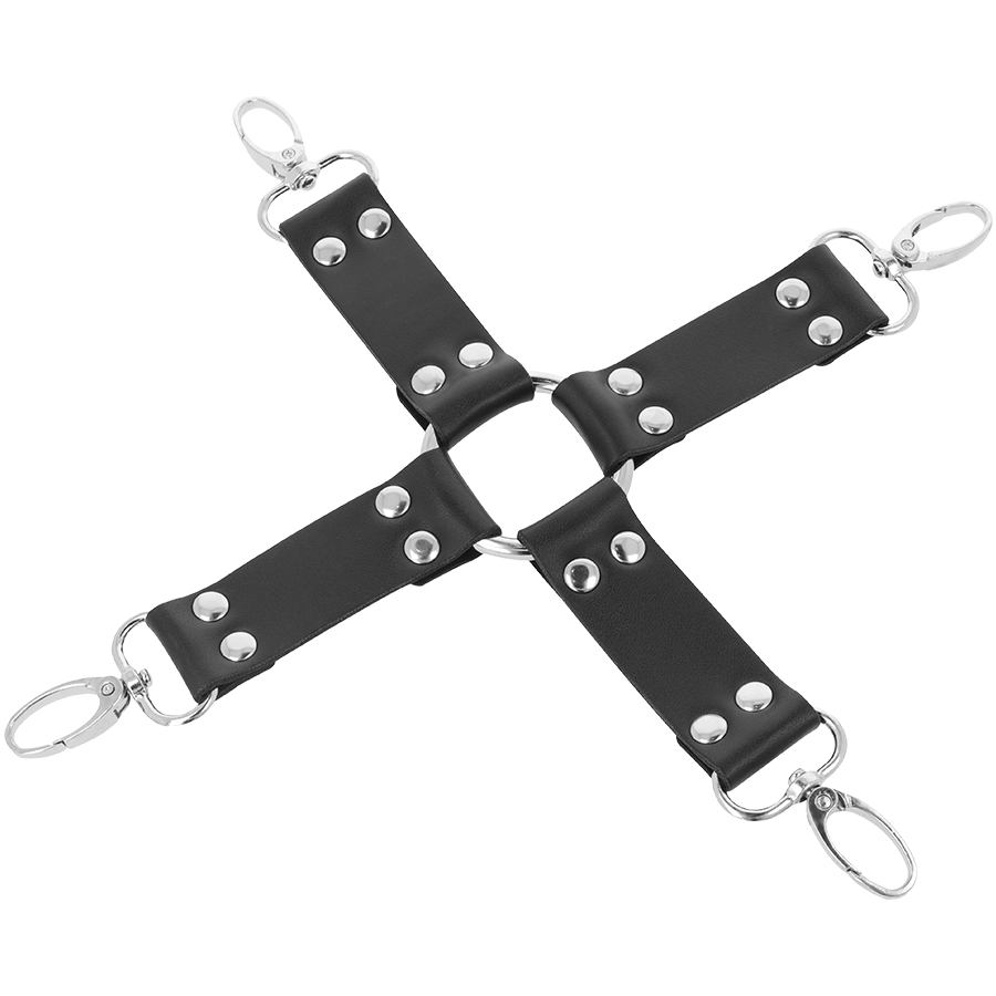 Manette BDSM in Pelle Darkness — Polsi e Caviglie, Nero