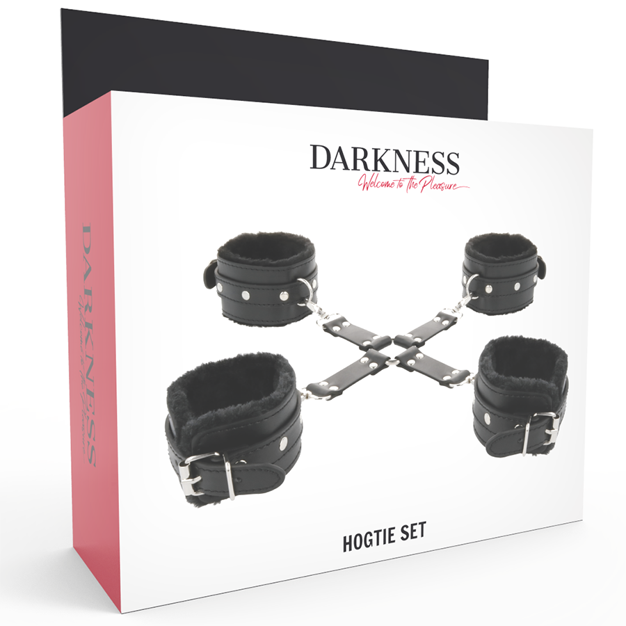 Manette BDSM in Pelle Darkness — Polsi e Caviglie, Nero