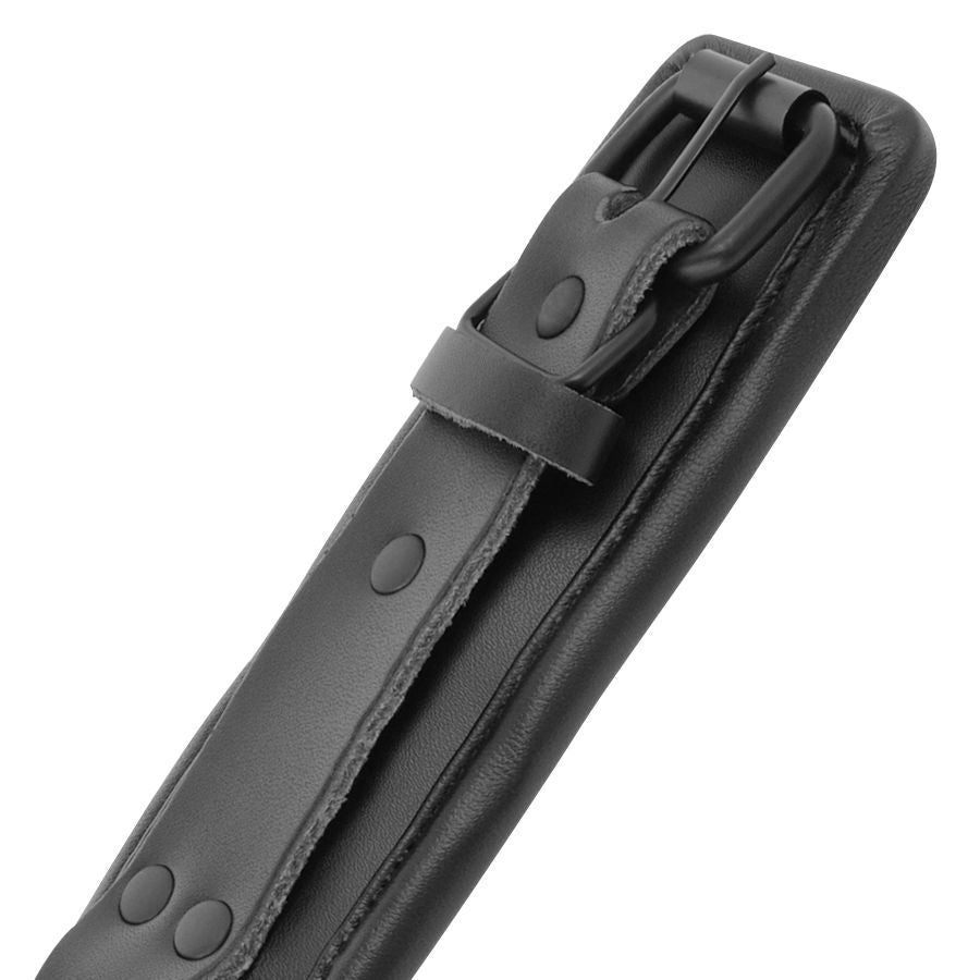 Kit Bondage Collare e Manette in Pelle Darkness — Nero
