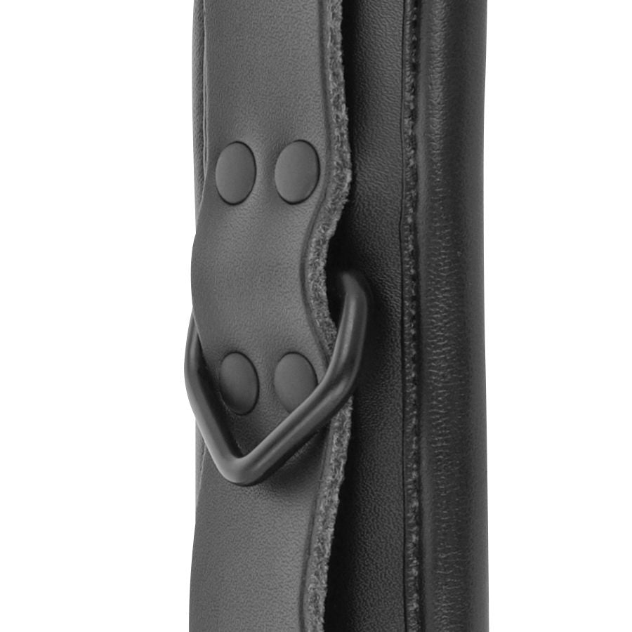 Kit Bondage Collare e Manette in Pelle Darkness — Nero