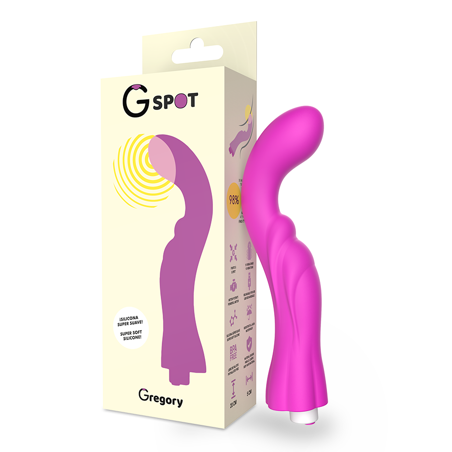 Vibratore Punto G Ricaricabile G-Spot Gregory — Silicone