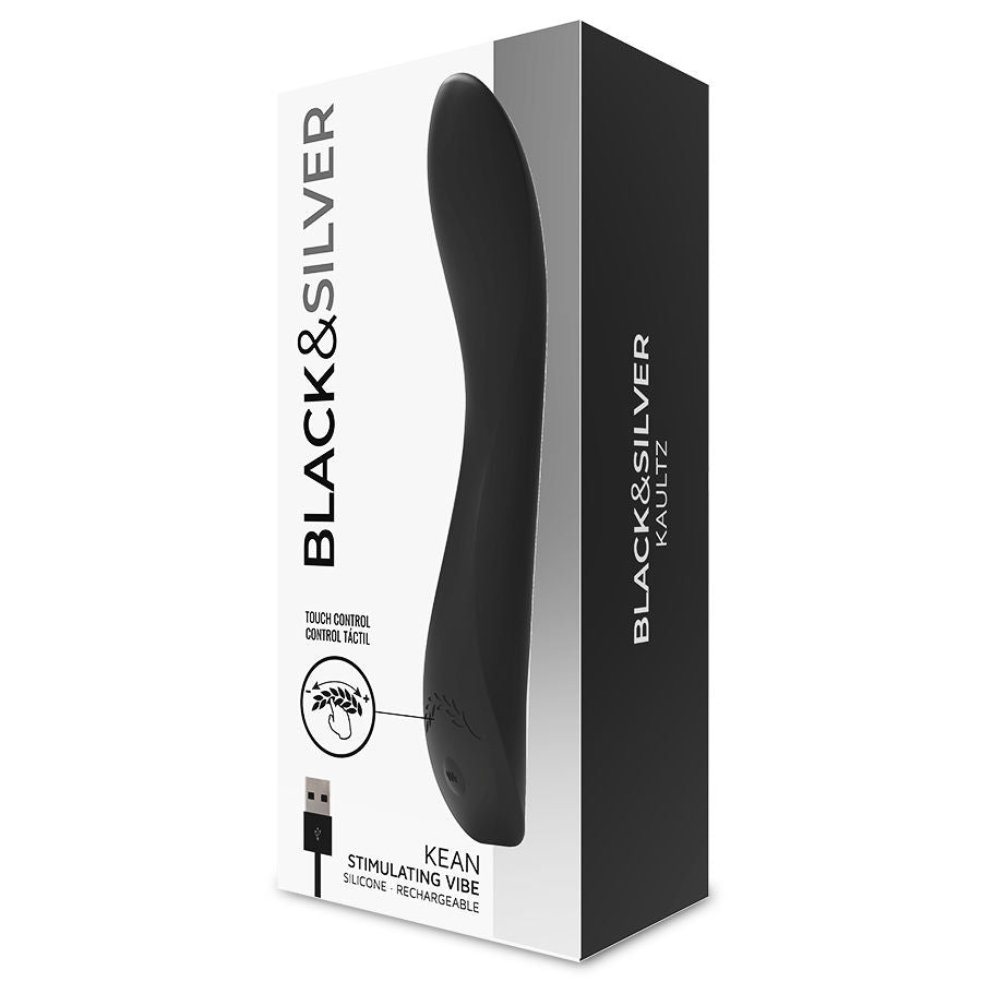 Vibratore Touch Control Black&Silver Kean — Silicone, USB
