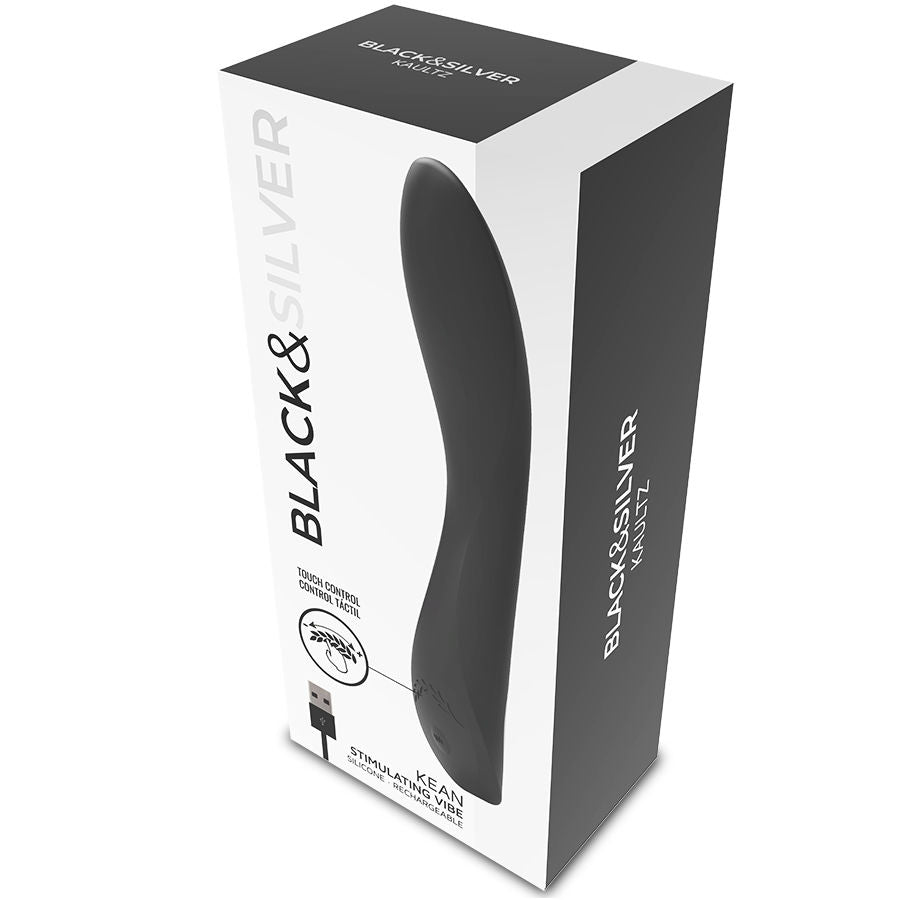 Vibratore Touch Control Black&Silver Kean — Silicone, USB